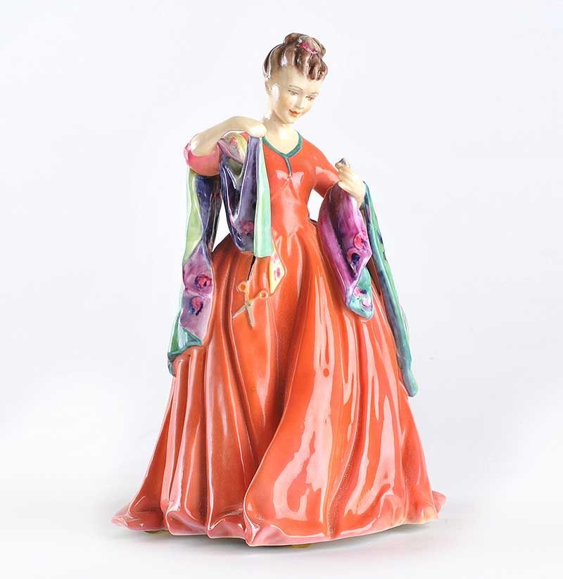 ROYAL WORCESTER PORCELAIN FIGURE - THE SEAMSTRESS at Ross's Online Art Auctions