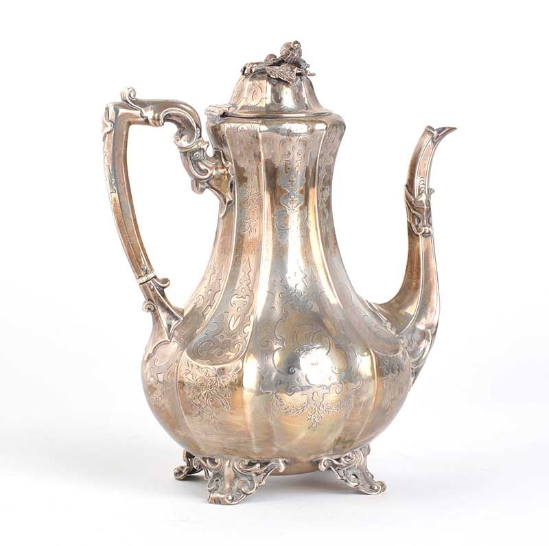 SILVER COFFEE POT at Ross's Online Art Auctions