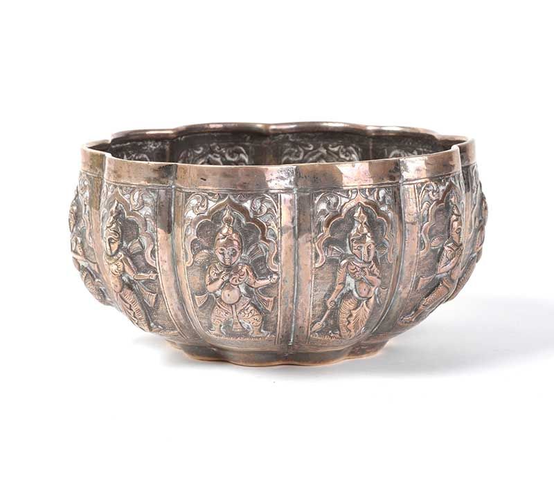 INDIAN SILVER BOWL at Ross's Online Art Auctions