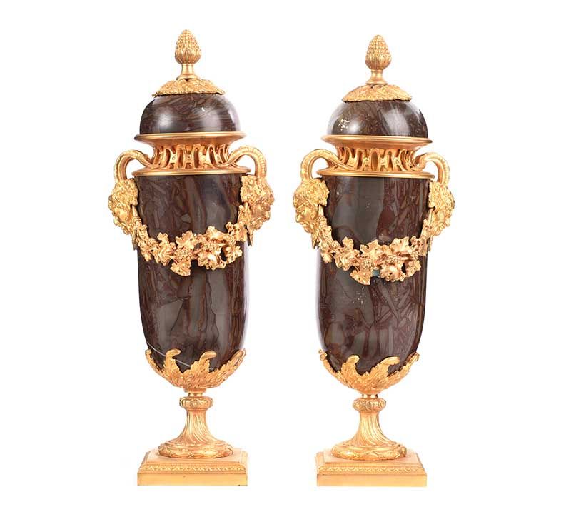 MARBLE CASSOLETTES at Ross's Online Art Auctions