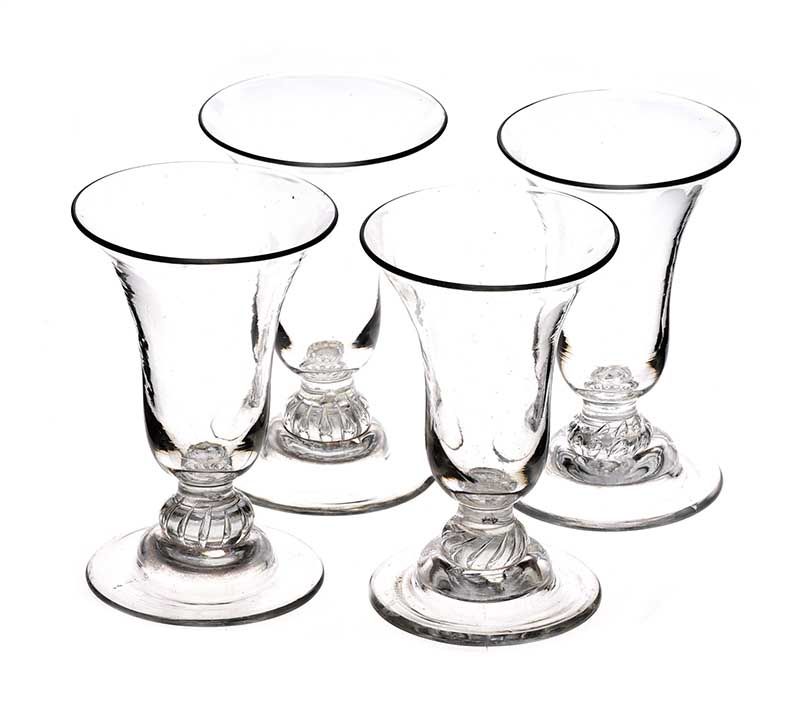 SET OF FOUR ANTIQUE JELLY GLASSES at Ross's Online Art Auctions