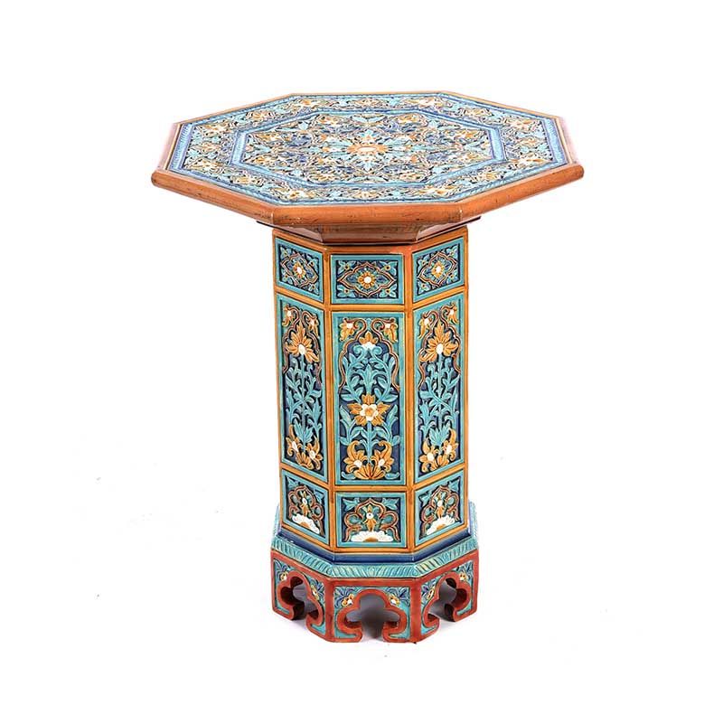 DOULTON LAMBETH STONEWARE TABLE at Ross's Online Art Auctions