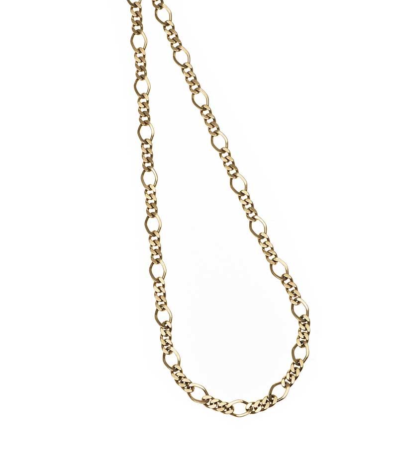 9CT GOLD FIGARO LINK CHAIN at Ross's Online Art Auctions