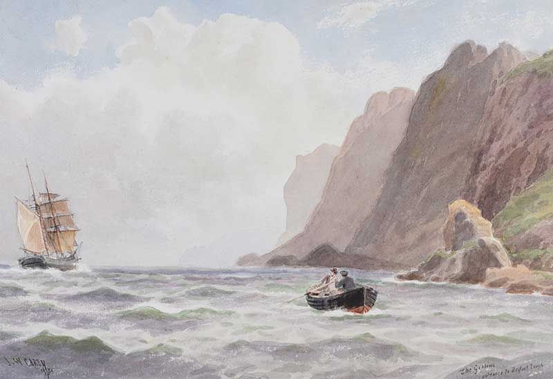 THE GOBBINS, ENTRANCE TO BELFAST LOUGH by Joseph William  Carey RUA at Ross's Online Art Auctions