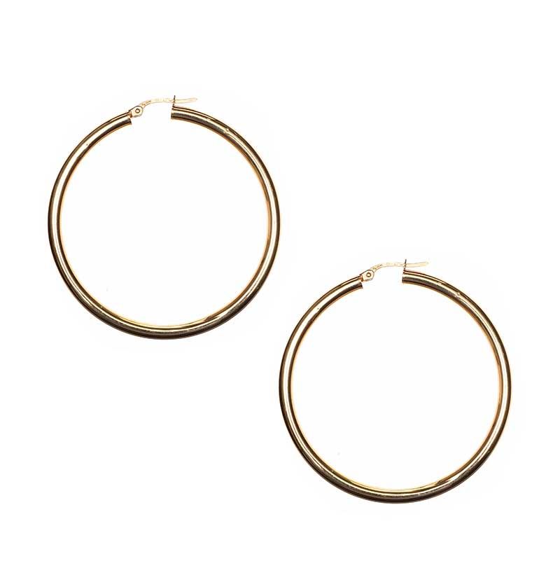 9CT GOLD LARGE HOOP EARRINGS at Ross's Online Art Auctions