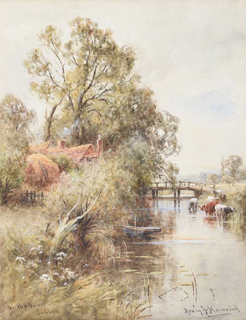 THE ADUR RIVER, SUSSEX by Henry James Kinnard at Ross's Online Art Auctions