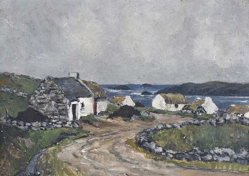 CROFTER'S COTTAGE by John Crampton Walker at Ross's Online Art Auctions