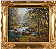 BRIDGE, TOLLYMORE FOREST by Denis Thornton at Ross's Online Art Auctions