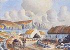 KEEL VILLAGE, ACHILL ISLAND by Desmond Turner RUA at Ross's Online Art Auctions