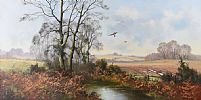 PHEASANTS ABOVE THE RIVER by Wendy Reeves at Ross's Online Art Auctions