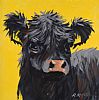 CALF ON YELLOW by Ronald Keefer at Ross's Online Art Auctions