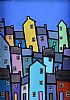 COLOURED HOUSES by Paul Bursnall at Ross's Online Art Auctions