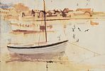 FISHING BOAT, PORTAFERRY by Tom Carr HRHA HRUA at Ross's Online Art Auctions