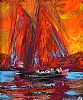 GALWAY SUNSET HOOKERS by John Stewart at Ross's Online Art Auctions