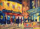 A NIGHT AT THE QUAYS, GALWAY by Bill O'Brien at Ross's Online Art Auctions