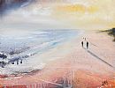 EARLY MORNING BEACH STROLL by Paula McKinney at Ross's Online Art Auctions