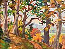 TREES IN A LANDSCAPE by Arthur A. Buchman at Ross's Online Art Auctions