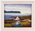 BLUE BOAT LOOKING TOWARDS HORN HEAD by Sean Loughrey at Ross's Online Art Auctions