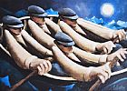 FOUR ROWERS by George Callaghan at Ross's Online Art Auctions