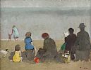 ON A COUNTY DOWN BEACH by Tom Carr HRHA HRUA at Ross's Online Art Auctions