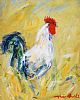 WHITE COCKEREL by Marie Devlin at Ross's Online Art Auctions