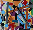 GEOMETRIC ABSTRACT by Gerald G. Beattie at Ross's Online Art Auctions