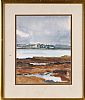 KILCLIEF CASTLE FROM STRANGFORD LOUGH by Margaret Leathart at Ross's Online Art Auctions
