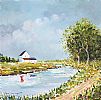 MILL BUILDINGS ON THE EDGE OF A RIVER by Sean Lorinyenko at Ross's Online Art Auctions