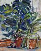 STILL LIFE , POTTED PLANTS by Robert Bottom RUA at Ross's Online Art Auctions