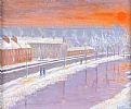 SNOWY ROYAL CANAL NEAR CROKE PARK by Sean Loughrey at Ross's Online Art Auctions