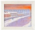 SNOWY ROYAL CANAL NEAR CROKE PARK by Sean Loughrey at Ross's Online Art Auctions
