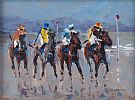 LAYTOWN RACES, FOUR HORSE FINISH by Bill O'Brien at Ross's Online Art Auctions