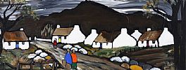 ON THE PATH THROUGH THE VILLAGE by Irish School at Ross's Online Art Auctions