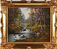 BY THE WATERS EDGE, TOLLYMORE FOREST by Denis Thornton at Ross's Online Art Auctions