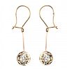 9CT GOLD DIAMOND DROP EARRINGS at Ross's Online Art Auctions