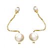18CT GOLD PEARL DROP EARRINGS at Ross's Online Art Auctions