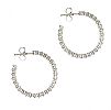 TIFFANY & CO. 18CT WHITE GOLD DIAMOND HOOP EARRINGS at Ross's Online Art Auctions