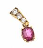 18CT GOLD RUBY AND DIAMOND PENDANT at Ross's Online Art Auctions