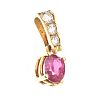 18CT GOLD RUBY AND DIAMOND PENDANT at Ross's Online Art Auctions