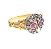 18CT GOLD RUBY OWL RING at Ross's Online Art Auctions