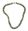 STRAND OF GREEN FRESH WATER PEARLS at Ross's Online Art Auctions