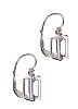 18CT WHITE GOLD AMETHYST AND DIAMOND EARRINGS at Ross's Online Art Auctions