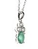 18CT WHITE GOLD EMERALD AND DIAMOND NECKLACE at Ross's Online Art Auctions