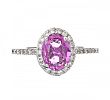 PLATINUM PINK SAPPHIRE AND DIAMOND RING
 at Ross's Online Art Auctions