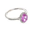 PLATINUM PINK SAPPHIRE AND DIAMOND RING
 at Ross's Online Art Auctions