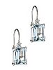 18CT WHITE GOLD AQUAMARINE AND DIAMOND EARRINGS
 at Ross's Online Art Auctions
