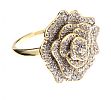 9CT GOLD DIAMOND FLORAL RING
 at Ross's Online Art Auctions