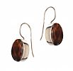 STERLING SILVER TIGER'S EYE EARRINGS
 at Ross's Online Art Auctions