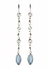 18CT WHITE GOLD AQUAMARINE AND DIAMOND EARRINGS
 at Ross's Online Art Auctions