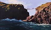 CARRICK A REDE ROPE BRIDGE by Gregory Moore at Ross's Online Art Auctions